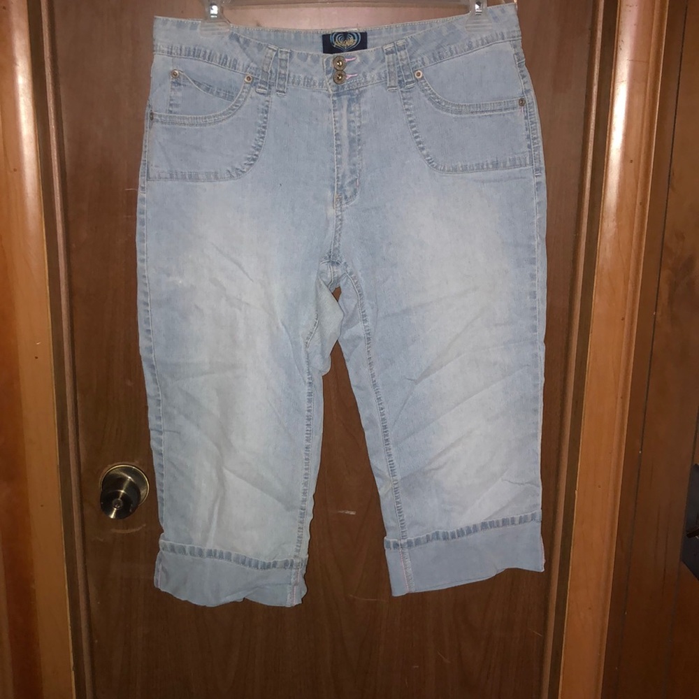 Angels Capri Jeans w/Rhinestone Embellishment
